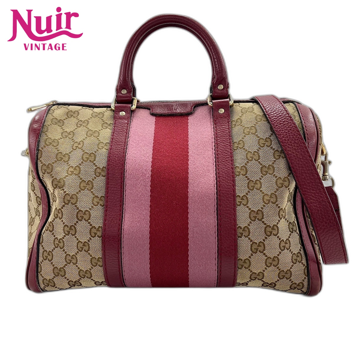 グッチ GUCCI 2WAY ボストンバッグ ブラウン WS32397 【中古】｜NUIR VINTAGE 店