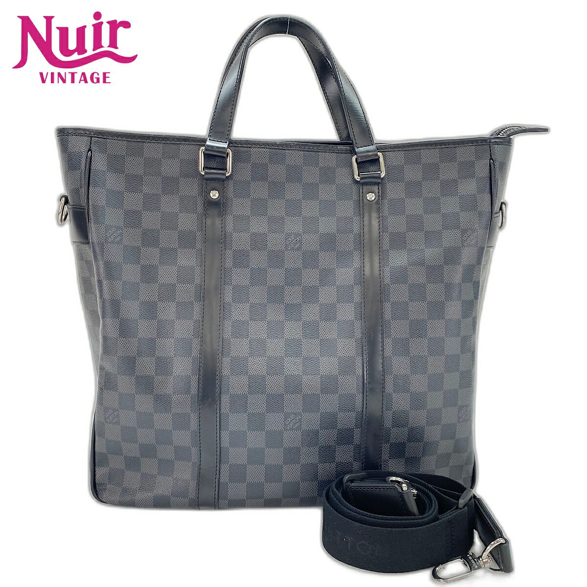 【ポイント最大47.5倍 全商品10%OFF! 7/26 01:59まで】ルイ・ヴィトンLOUIS VUITTONタダオトートバッグブラックWS32356【中古】｜NUIR VINTAGE 店