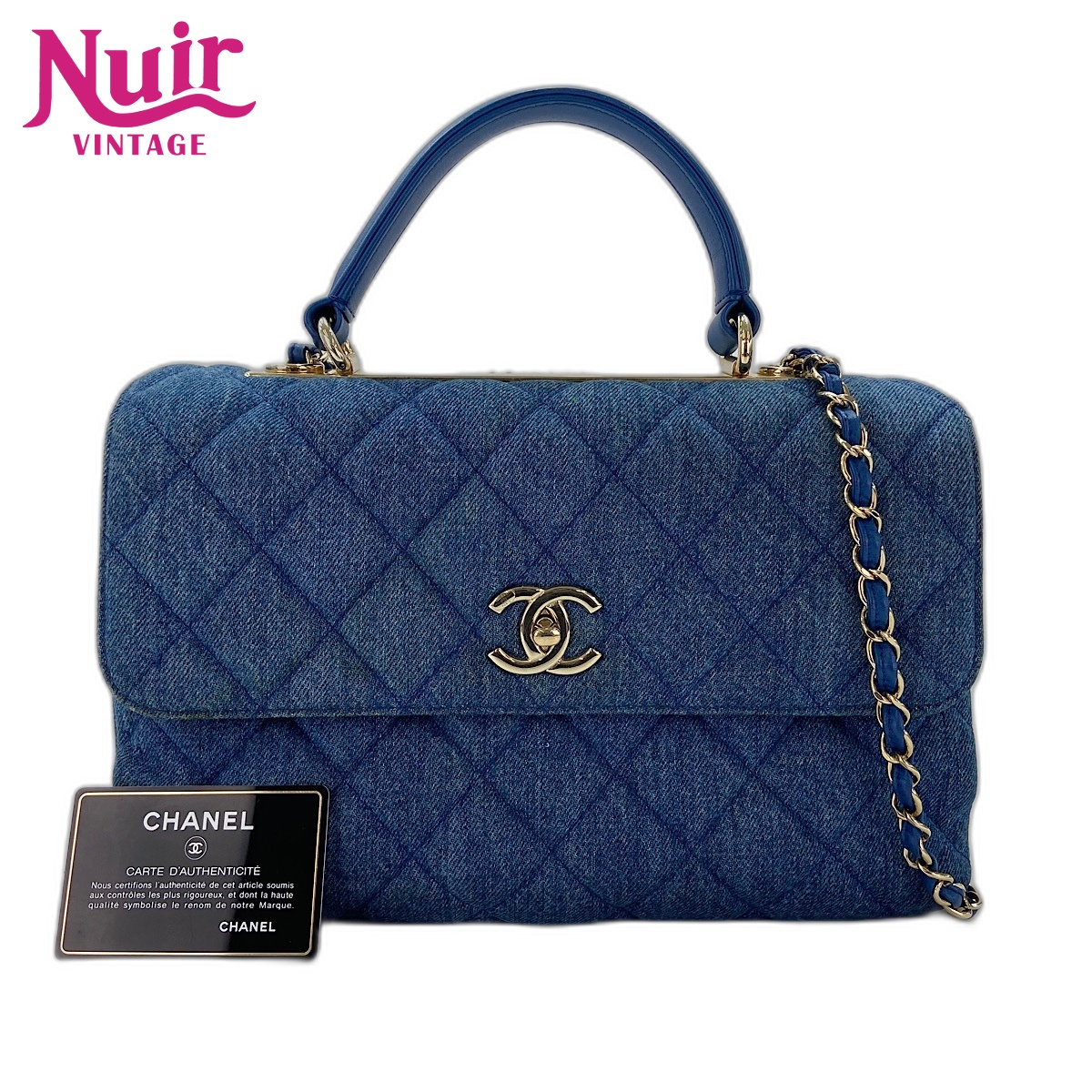 【ポイント最大47.5倍 全商品10%OFF! 7/26 01:59まで】シャネルCHANELマトラッセハンドバッグデニムブルーWS32347【中古】|NUIR VINTAGE 店