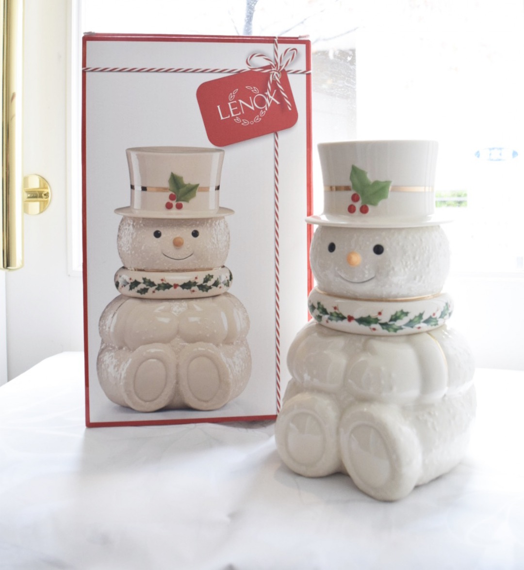 【LENOX】小物入れ キャンディーポット インテリア クリスマス 雪だるま スノーマン プレゼント 海外 海外雑貨 【送料無料】