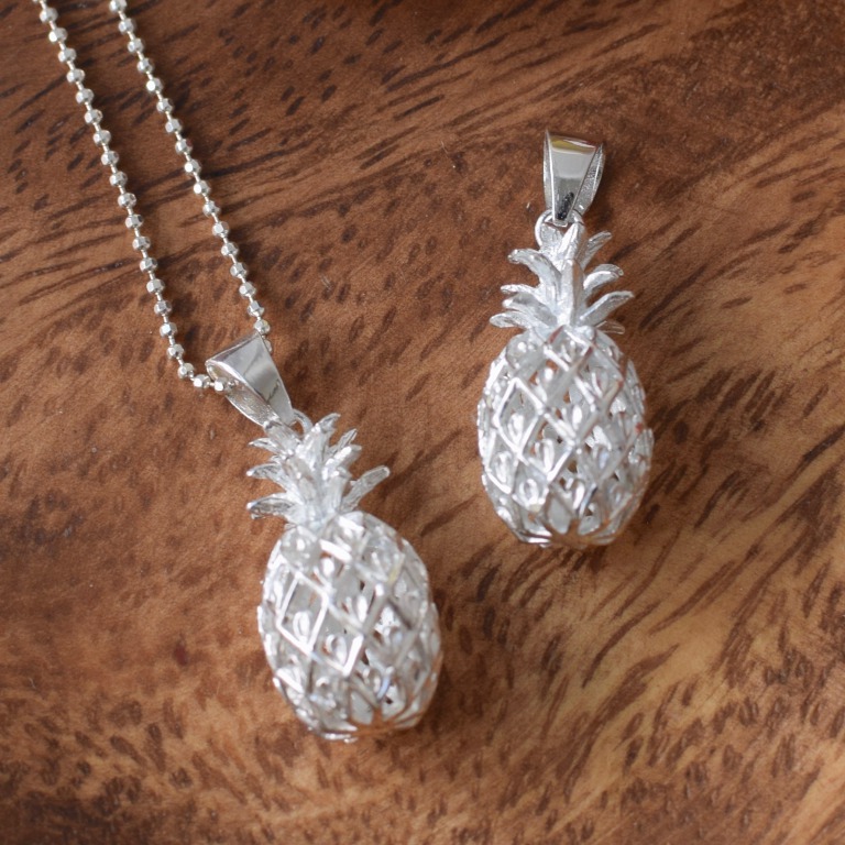 jewelry ハワイ ハワイアン ペンダントフック バラ売り ネックレス プレゼント ギフト パイナップル 大きめ 富 財 繁栄 シルバー925 ハワイアンジュエリー 【送料無料】