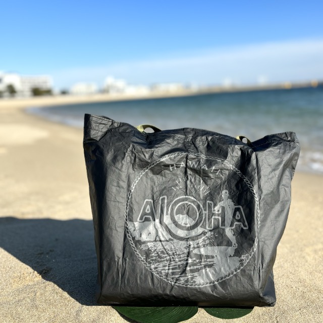 【ALOHA COLLECTION】アロハコレクション リバーシブルトート トートバッグ リバーシブル ブラック グレー カーキグリーン ロゴ 海 プール ビーチ 撥水 ハワイ プレゼント yu|Pua Hawaii