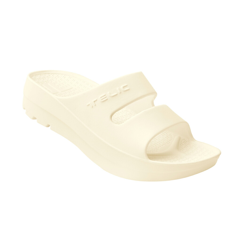 【TELIC】 RECOVERY SANDALS W-STRAP IVORY テリック リカバリーサンダル ダブルストラップ アイボリー サンダル 厚底 メンズ レディース オシャレ クッション性 アウトドア 夏 軽量 ロゴ ki