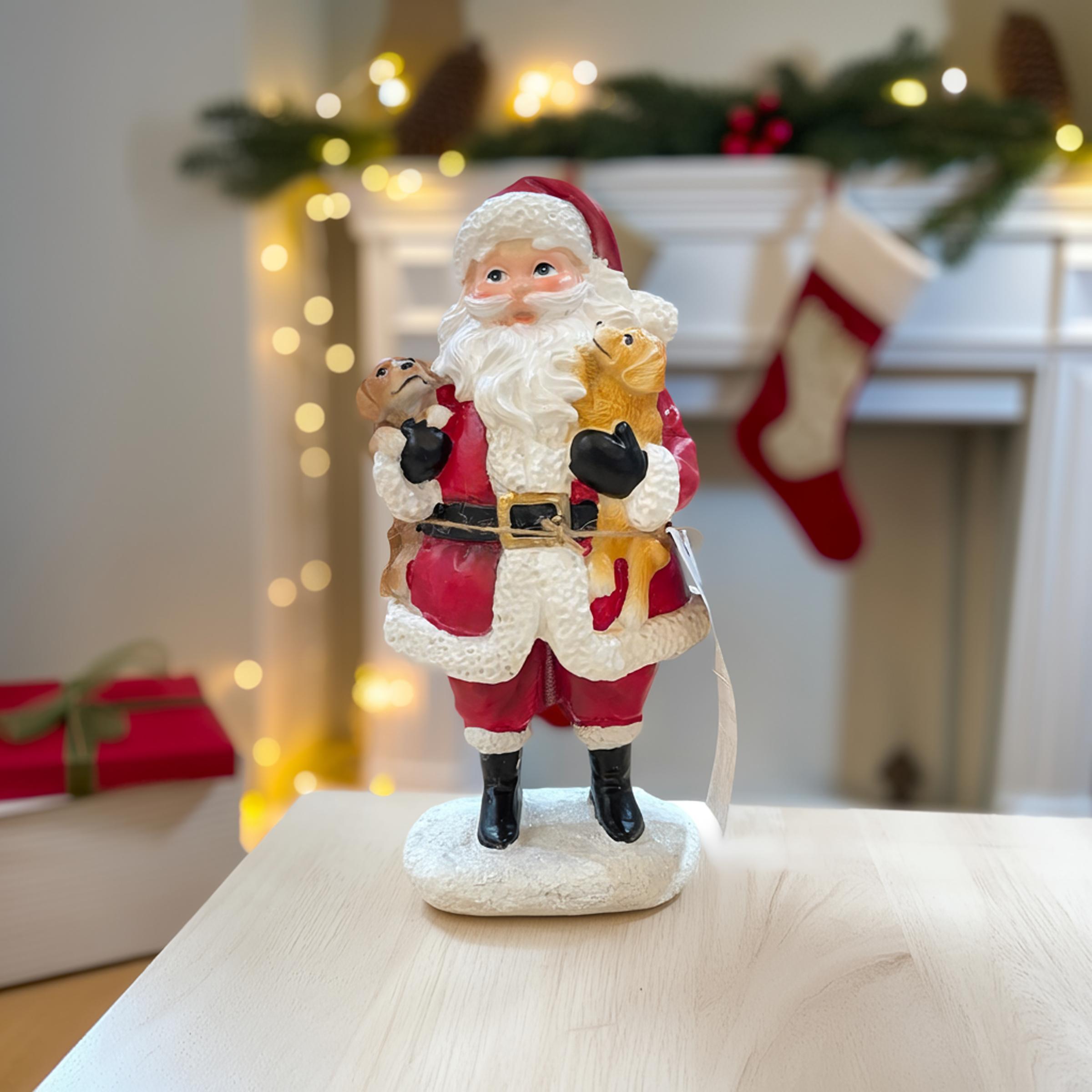 楽天市場】【クリスマス】サンタクロース 置物 オブジェ 陶器 割れ物