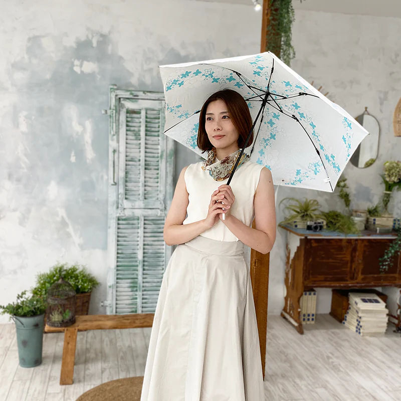 楽天市場】UVION プレミアムホワイト パール 50cm レース柄 晴雨
