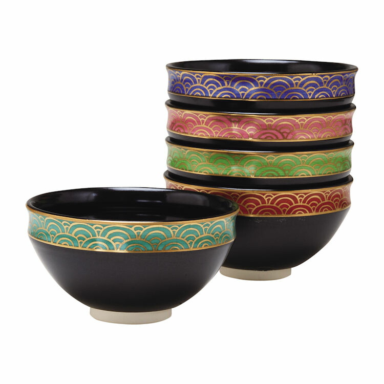 楽天市場】数茶碗 青磁雲鶴 5客 中村与平作 茶道 茶道具 青磁雲鶴