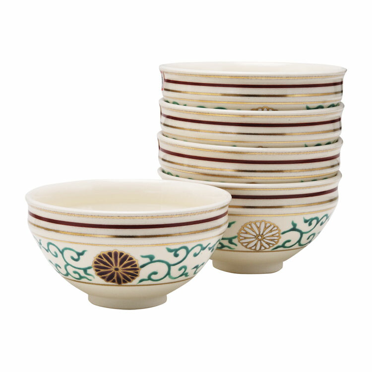 茶道具　京焼　田中香泉造　色絵金彩　菊唐草文　茶碗　共箱　N　6510 茶道具京焼田中香泉造色絵金彩菊唐草文茶碗共箱N6510