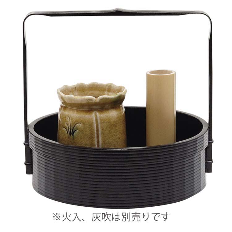 楽天市場】行李蓋莨盆 一閑塗 黒 宗旦好写 : 茶道具商 左座園