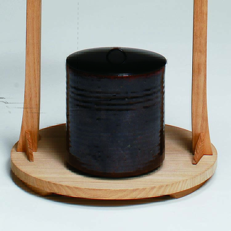 茶道具 加藤唐九郎 一無斎（一ム斎）作 黄瀬戸 水指 袱紗