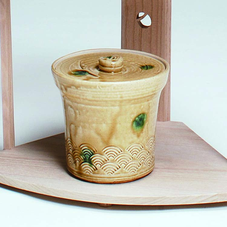 楽天市場】茶道具 火入 黄瀬戸 輪花 松本鉄山作 : 茶道具・抹茶・八女