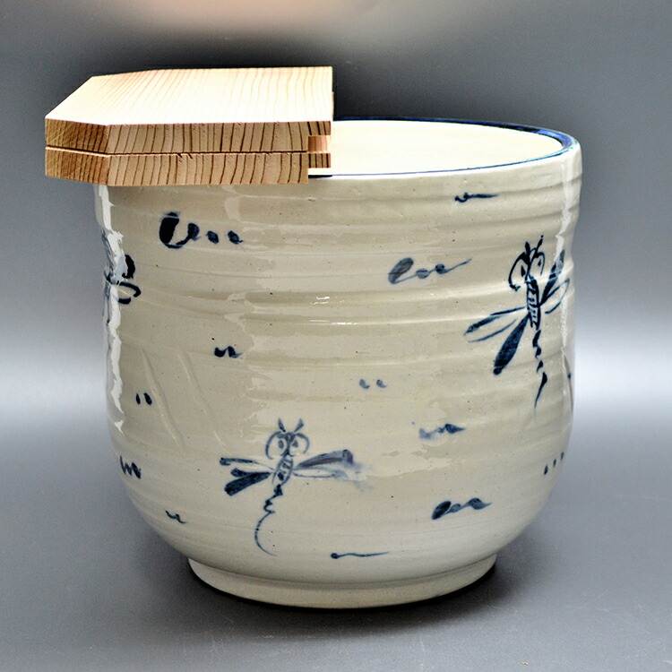 茶道具 水屋瓶 安南 蜻蛉紋 大 五陶 作 （径22.6 高さ21.6