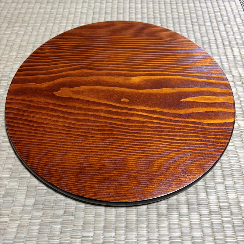 川端近左 松拭漆 薄板 丸香台・蛤葉 楽天市場】【茶器/茶道具 薄板（花入用敷板・花台）】 丸花香台