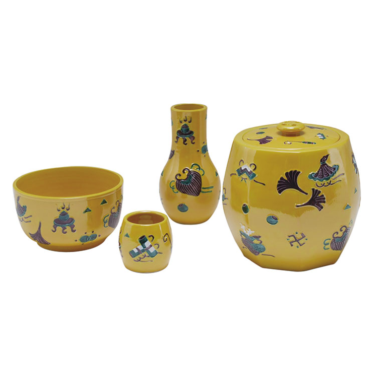 楽天市場】皆具 かいぐ 瑠璃交趾 菊 永楽写 谷口菁嵐作 茶道 茶道具