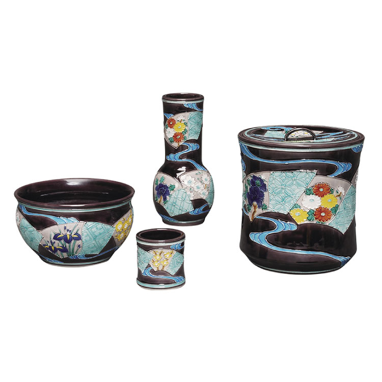 茶道具　文琳茶入　佐久間芳山　作　松古窯　仕履付　表千家　裏千家　【匿名配送】 茶道具 茶入（ちゃいれ） 茶入 中興名物 漢作 唐物 岩城文琳写