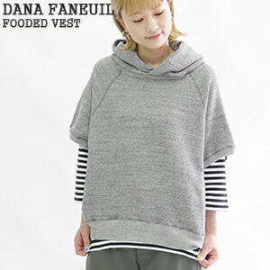 【クーポンで15%OFF】ダナファヌル/DANA FANEUIL フード付きプルオーバーベスト パーカベスト コットン スウェット ガーゼ裏毛 FOODED VEST D2722302 レディース[15c]【a*】｜ｐｕｂlｉｃ