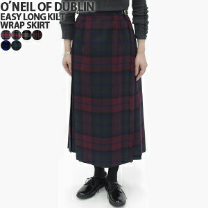 【クーポンで20%OFF】オニールオブダブリン/O'NEIL OF DUBLIN イージーロングキルトスカート 83cm ウールキルトスカート ラップスカート ロング丈 チェック柄 EASY LONG KILT WRAP SKIRT 5083 レディース【コンビニ受取可能】｜ｐｕｂlｉｃ