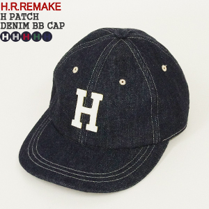【楽天市場】HRリメイク/H.R.REMAKE HワッペンインディゴデニムBBキャップ ベースボールキャップ 帽子 H PATCH IND