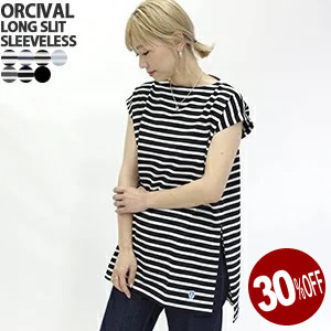 【レビュークーポン対象外】【30%OFF】オーシバル/オーチバル/ORCIVAL ロングスリットスリーブレスボートネックプルオーバー ボーダー LONG SLIT SLEEVELESS BOAT NECK PULLOVER B262 レディース【コンビニ受取可能】【1点のみメール便可能】[s0704]【a*】[pp]