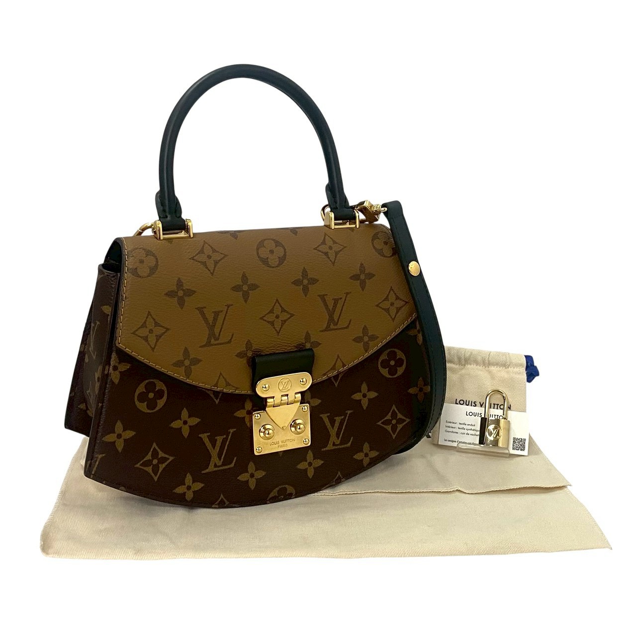 【中古】LOUIS VUITTON ルイ ヴィトン ティルシット モノグラム 逆さま 赤銅色 茶 M46548 2WAY 御徒面子ショルダーバッグ ハンドバック