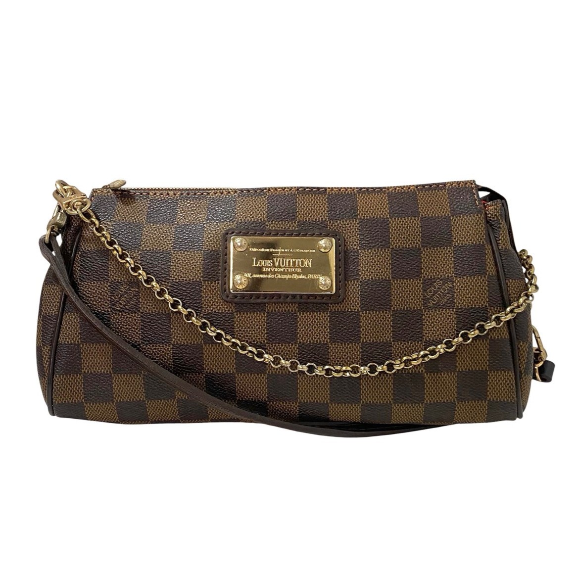 【中古】LOUIS VUITTON ルイ ヴィトン エヴァ ダミエ N55213 2WAY 御徒面子 ショルダーバッグ ハンドバック 赤銅色 茶