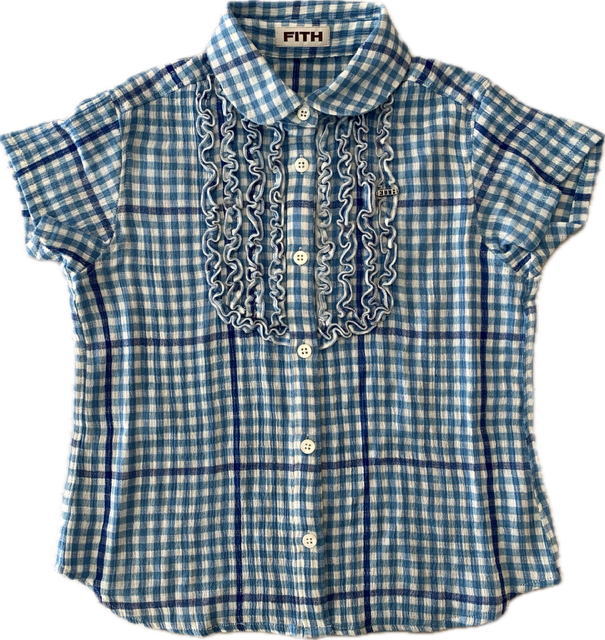 ★SALEセール★50%OFF◆フィス Fith 12520114 2025ss ◆ギンガムチェック フリルシャツ【130】 子供服 子ども服 こども服 キッズ