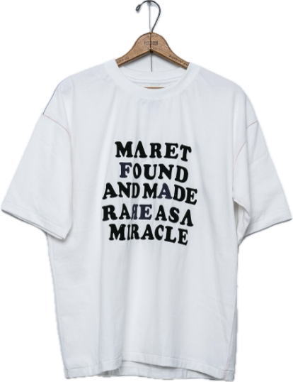 ◆MARET マレ 2026ss M236S74◆ヴィンテージフロッキーT（ホワイト）【M L】Ladies 大人サイズ 大人用