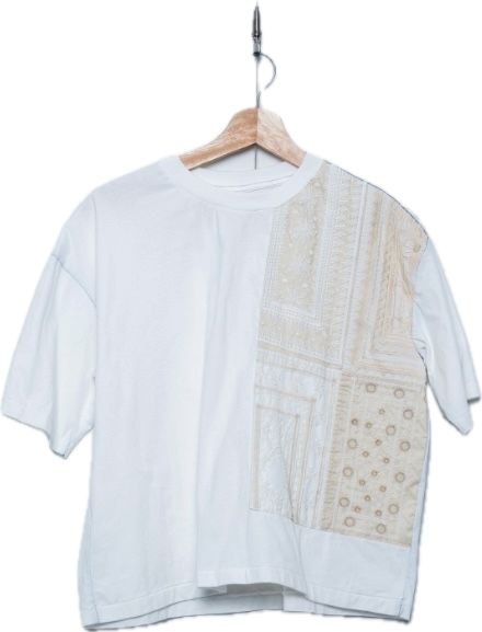 ◆MARET マレ 2026ss M236S76◆刺繍パーツ ドッキングT（ホワイト）【M L】Ladies 大人サイズ 大人用