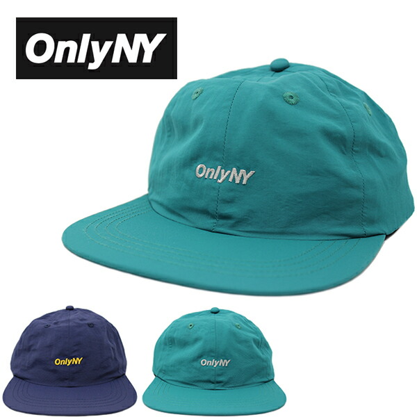 ONLY NY オンリー ニューヨーク州 旗がしら Lightweight Core Logo Nylon Hat ストラップバックキャップ (米国海軍/緑であること/ティール/メンズ/レディース/ユニ一発やる/鳥打ち帽/6ダイアログボックス/置き目旗がしら/ロゴタイプ刺しゅう/滑るゲーム盤/心地よい/難民キャンプ/アウトドア/表どおり）