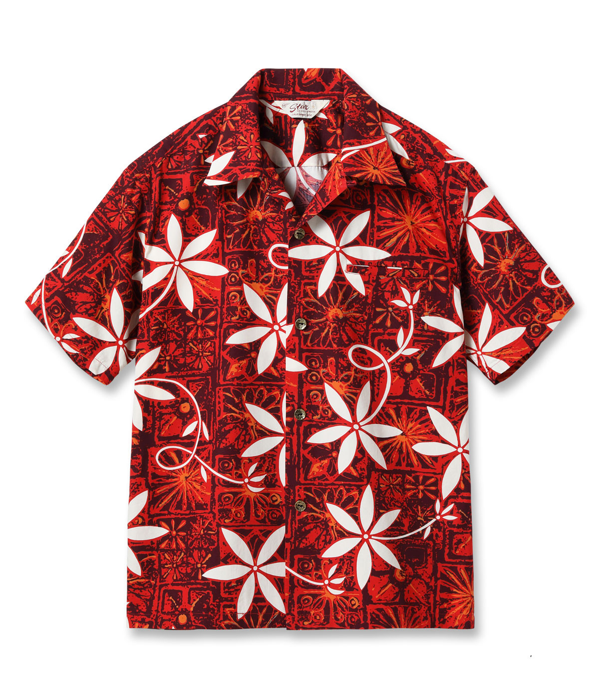 SH39493 / TYPEWRITER COTTON OPEN SHIRT “BLUE HAWAII”