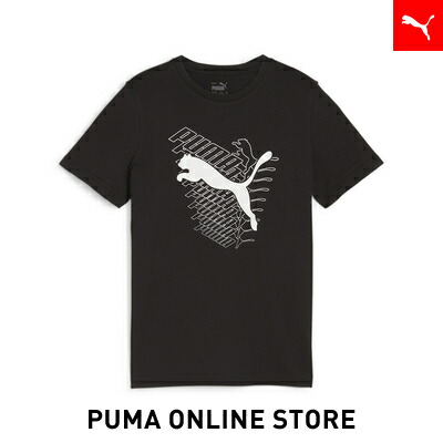 『ポイント20倍 1/30 0:00〜1/31 01:59』【 公式 】 PUMA プーマ キッズ ボーイズ グラフィックス キャット 半袖 Tシャツ 120-160cm TEE キッズ PUMA Black画像