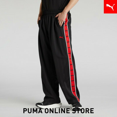 PUMA ストライプ トレーニングパンツ　ジャージ PUMA｜メンズ トレーニング シャドウ ストライプ ニット パンツ