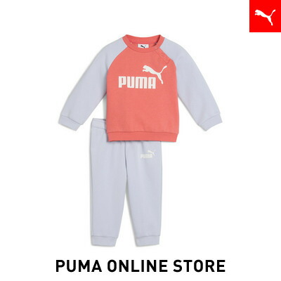『ポイント20倍 5/18 0:00〜5/19 01:59』【公式】 PUMA プーマ ベビー ミニキャッツ ESS ラグラン クルー スーツ 上下セット 裏起毛 74-98cm キッズ画像
