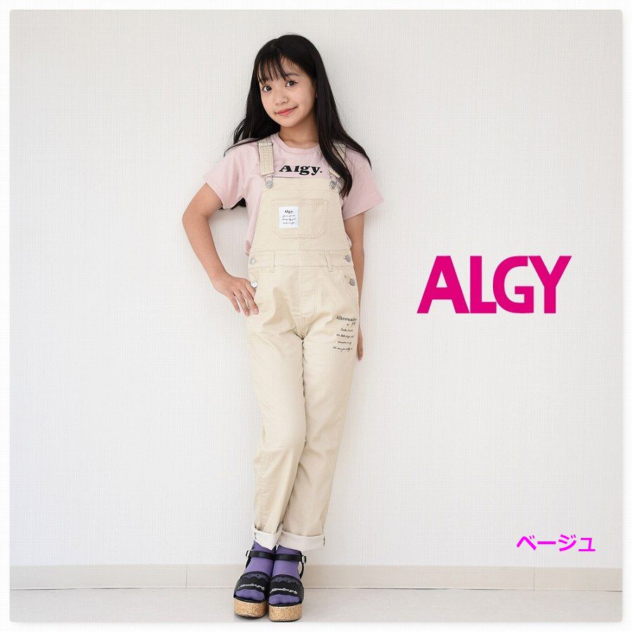 超人気新品 ALGY 女児サロペットワンピース リボン 150cm Sサイズ