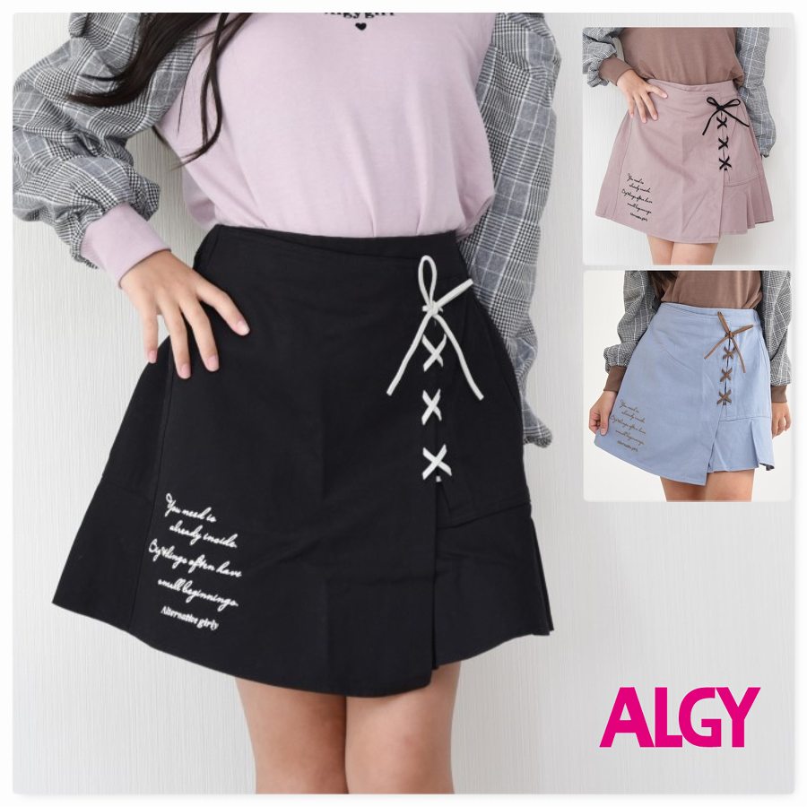 大きい割引 ALGY アルジー レースアップラップスカパン 子供服 女の子 キッズ ジュニア blog.biopoint.com.