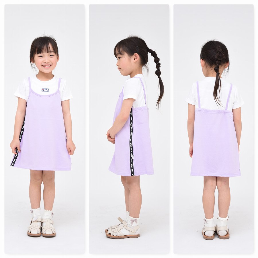 子供服女の子FILAワンピース【メール便送料無料】夏フィラ半袖ロゴフィラブランド旅行通学通学