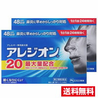 ▲2個セット・送料無料▲数量限定！【第2類医薬品】エスエス製薬 アレジオン20 (48錠) (セルフメディケーション税制対象)　鼻炎薬 アレルギー 花粉症 代引き不可【AA】