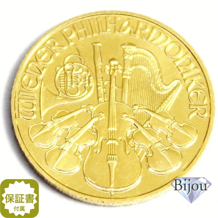 オーストリア ウィーン金貨 1/2オンス 純金 24金 15.55g 流通品-