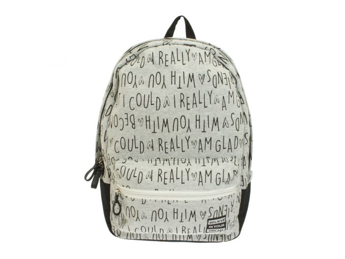 楽天市場 モノグロゴdパック グレー リュック かわいい 背面ファスナー付 スウェット生地 総柄 ロゴ 白 黒 通学 学生 モノトーン リュック 女子 女の子 中学 高校 通学リュック レディース かわいい おしゃれ 通学 学校 オシャレ総合研究所