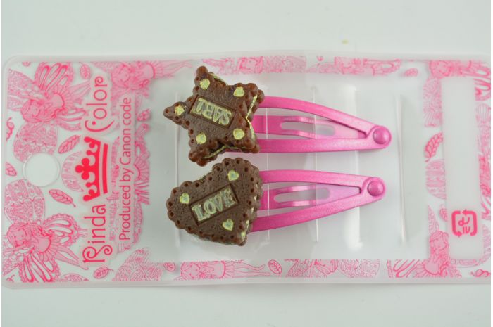 楽天市場 Spハートスタークッキー A ヘアピン ２コ ヘアピン パッチン パッチンピン パッチンどめ ヘアアクセ ヘアアクセサリー クッキー スイーツ ハート スター 星 かわいい レディース オシャレ総合研究所