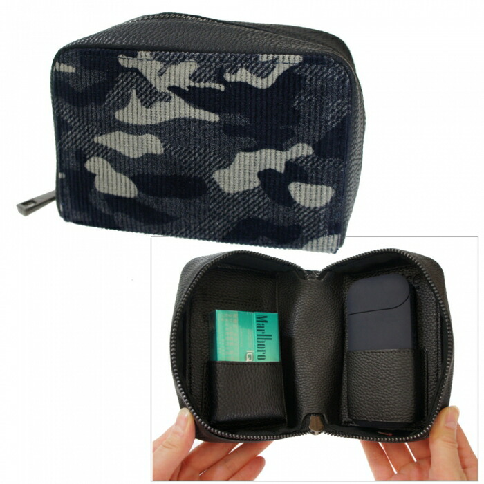 楽天市場 カモ Iqosケース ネイビー アイコスケース ポーチ 迷彩 カモ柄 おしゃれ レディース メンズ 充電可能 カード収納付 オシャレ総合研究所