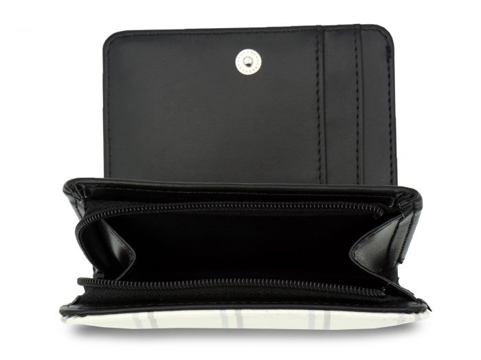 ブラックキャット Lf おしゃれ かわいい ねこ キッズ ホワイト 二つ折り財布 女の子 子供用財布 小学生 財布 日本産 財布