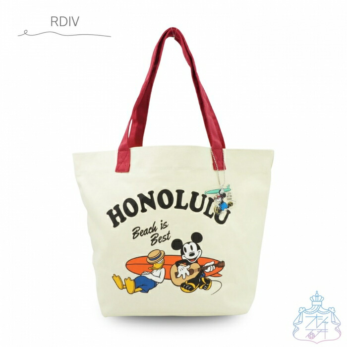 楽天市場】ディズニー ミッキー＆プルート トートバッグ (ホワイト