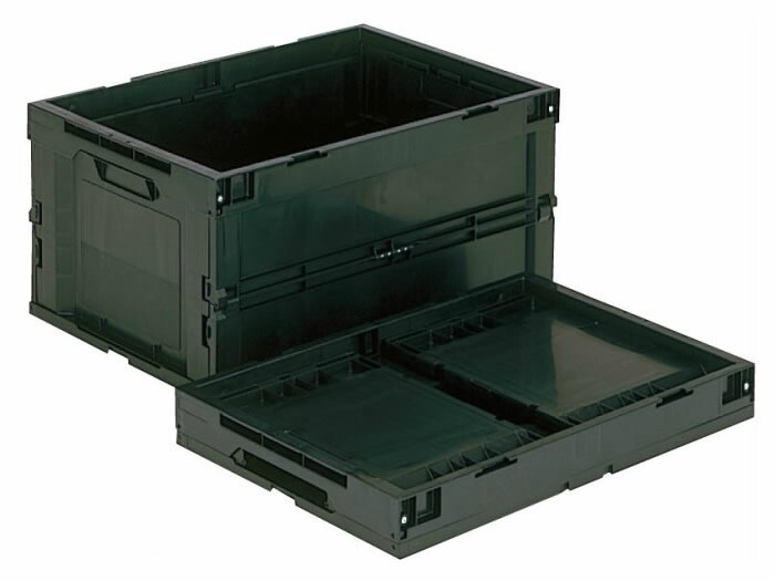 岐阜プラスチック工業 導電性コンテナー CB-S76A導電 75L ブラック ( リス risu 黒 大型 深型 導電性折りたたみコンテナ コンテナ ボックス 部品管理 帯電防止 精密機器 電子部品 静電気対策 耐久性抜群 ) 108995
