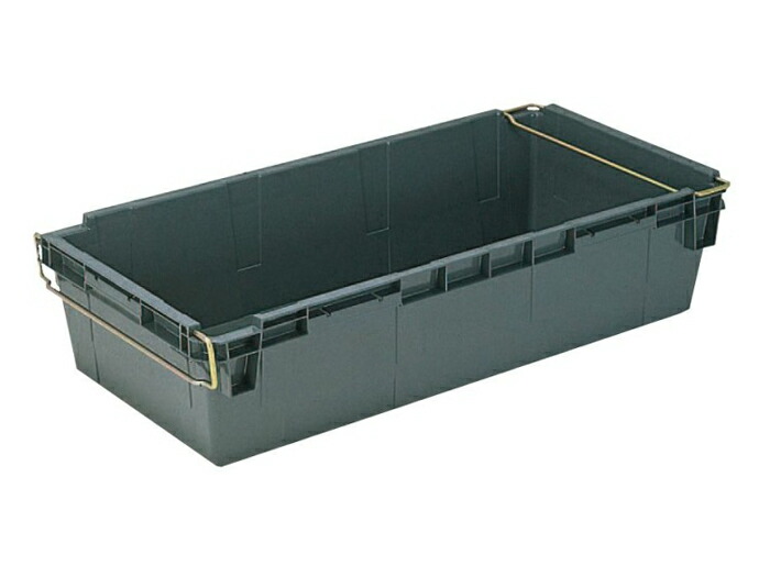 岐阜プラスチック工業 HBコンテナー HB-120（スタッキング金具付）106L ( リス RISU 大型 長方形 パーツボックス プラスチック コンテナ ボックスコンテナ 収納ボックス パレット輸送 部品 物流 倉庫 工場 工具 備品 ) 118420