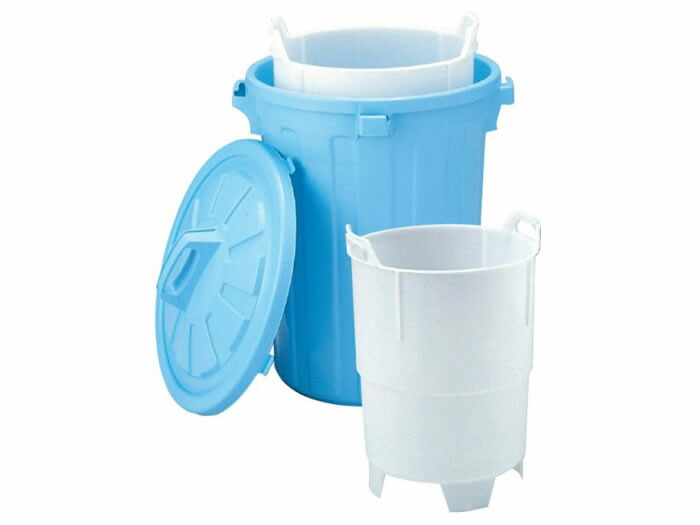 岐阜プラスチック工業 GK-60 中容器付 37L 本体/蓋:PE 中容器:PP 積載荷重40kg (生ごみ用,生ゴミ水切り容器)｜プラ生活