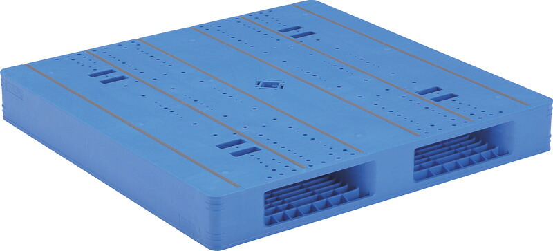三甲 サンコー LX-1111R2-4 [27.7kg/PP] 納期応相談 ( プラスチックパレット 樹脂パレット LXパレット Rタイプ両面使用型 二方向差 輸出 梱包 物流機器 搬送機器 11&times;11 ) 84005901｜プラ生活