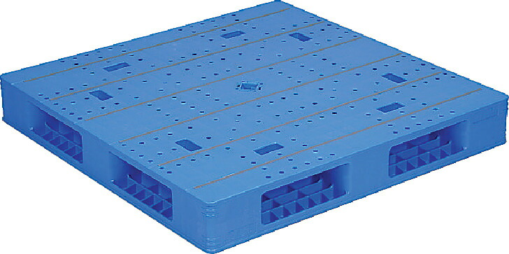 三甲 サンコー LX-1111R4-2 [21.6kg/PP] ( プラスチックパレット 樹脂パレット LXパレット Rタイプ両面使用型 四方向差 輸出 梱包 物流機器 搬送機器 11&times;11 ) 84006301｜プラ生活