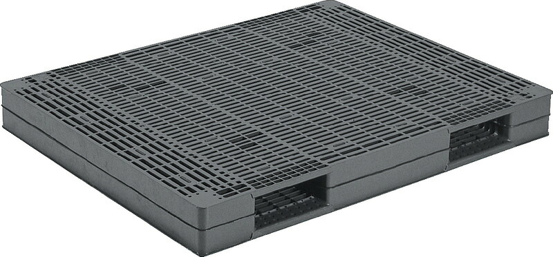 三甲 サンコー R-1114-2 [28kg/PE] ( プラスチックパレット 樹脂パレット 米穀物・肥料・紙袋用パレット Rタイプ両面使用型 二方向差 輸出 梱包 物流機器 搬送機器 14&times;11 ) 81630501｜プラ生活
