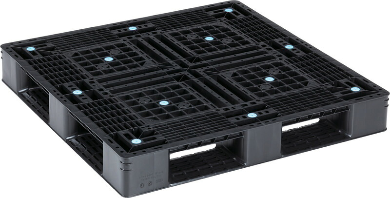 三甲 サンコー D4-1111-2N(PE) [15.9kg] 生まれ変わり黒いこと/再利用PP ( 可塑性物質調色板 脂調色板 D印字機片面当て嵌める型 四道のり差 エクスポート 荷拵え 流通設備 送りとどける設備 SDGs 11×11 ) 812267