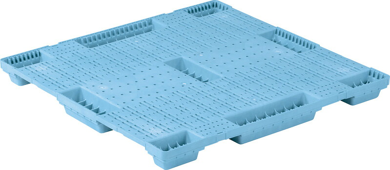 三甲 サンコー N4-114118F [21.7kg/低発泡PP] ( プラスチックパレット 樹脂パレット ネスティング SNタイプ単面型 輸出 梱包 物流機器 搬送機器 11.8&times;11.4 ) 81400X｜プラ生活